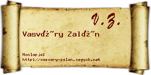 Vasváry Zalán névjegykártya